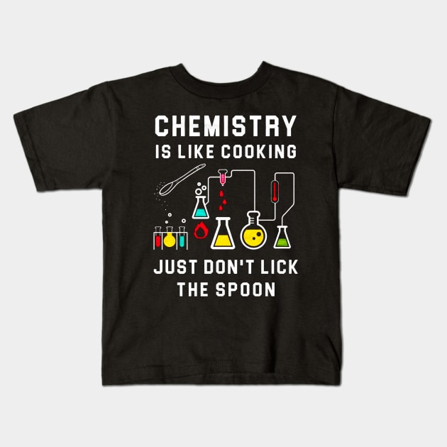 Funny Chemistry Kids T-Shirt by windupraditya6